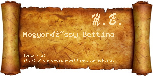 Mogyoróssy Bettina névjegykártya