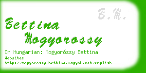 bettina mogyorossy business card