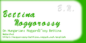 bettina mogyorossy business card